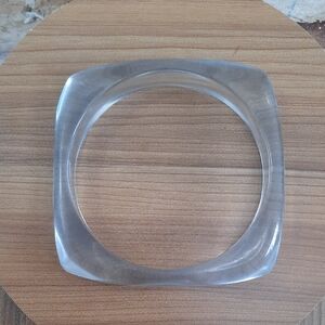 Vintage Square Lucite Bangle Bracelet